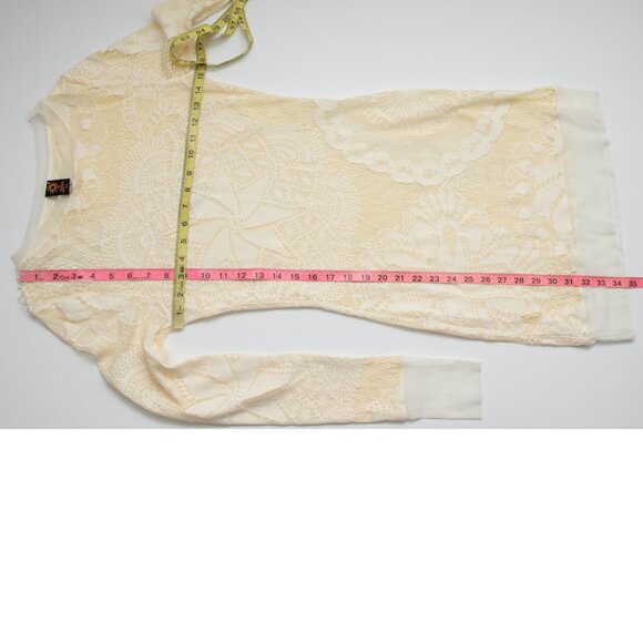 Jean Paul Gaultier Soleil See-Through Cutout Lave Mini Dress Cream Size XL - Picture 5 of 5